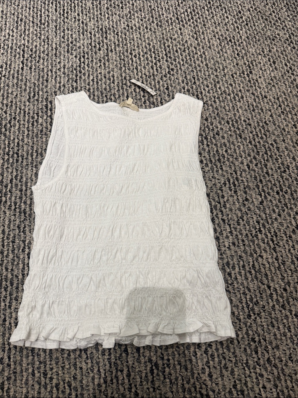 Madewell Women’s White Sleeveless Textured Shell Top small new